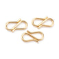 Tarnish Resistant 304-Stainless Steel S-Hook Lock Clasps (10 Pieces) 13x7x1 MM Gold Color For Jewellery Making [ac-jwlsupp-00050-m2]