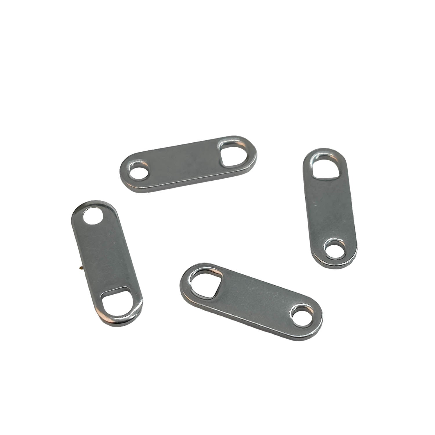 304-Stainless Steel Chain Extension Connector Tabs (10 Pieces) 11x3.5x0.4 MM Oval Silver Color For Jewellery Making [ac-jwlsupp-00051-m1]
