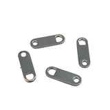 304-Stainless Steel Chain Extension Connector Tabs (10 Pieces) 11x3.5x0.4 MM Oval Silver Color For Jewellery Making [ac-jwlsupp-00051-m1]