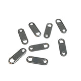 304-Stainless Steel Chain Extension Connector Tabs (10 Pieces) 11x3.5x0.4 MM Oval Silver Color For Jewellery Making [ac-jwlsupp-00051-m1]