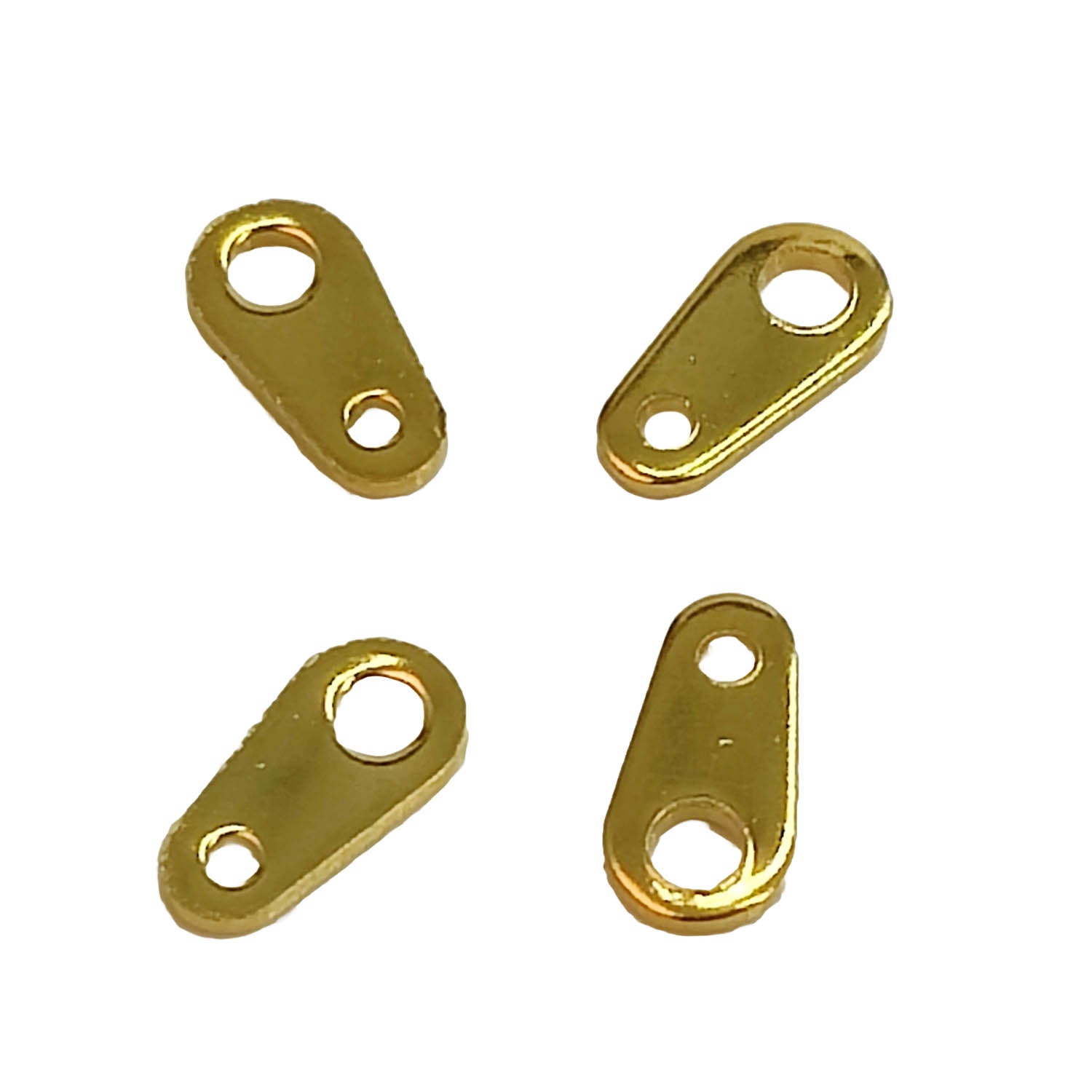 304-Stainless Steel Chain Extension Connector Tabs (10 Pieces) 8x4x0.7 MM Drop Gold Color For Jewellery Making [ac-jwlsupp-00051-m2]