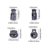 Plastic Cord Locks With Spring (20 Pieces, Mixed Shapes) 20-28 MM For Shoe Lace Thread Wire Stopper Black [ac-jwlsupp-00052-m1]