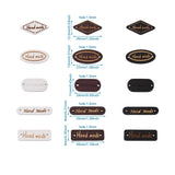 Wooden Handmade Word Printed Tags (5 PCs, 25-35 MM, Mixed Shapes) For embossing knitting sewing patchwork labelling bags wallets clothing accessories