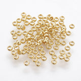 Tarnish Resistant 316-Stainless Stainless Steel Crimp Beads (125-150 PCs, Approx 2 GMs) 1.9 MM Round Hole 0.9 MM Gear Locks Gold Color For Jewellery Making [ac-jwlsupp-00057-m1]