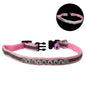 Name Personalized Adjustable Polyester Reflective Pet Dog Cat Collar 8 Inch [Neck Dia 7.5 to 12 Inch] Pink (Pack of 1)