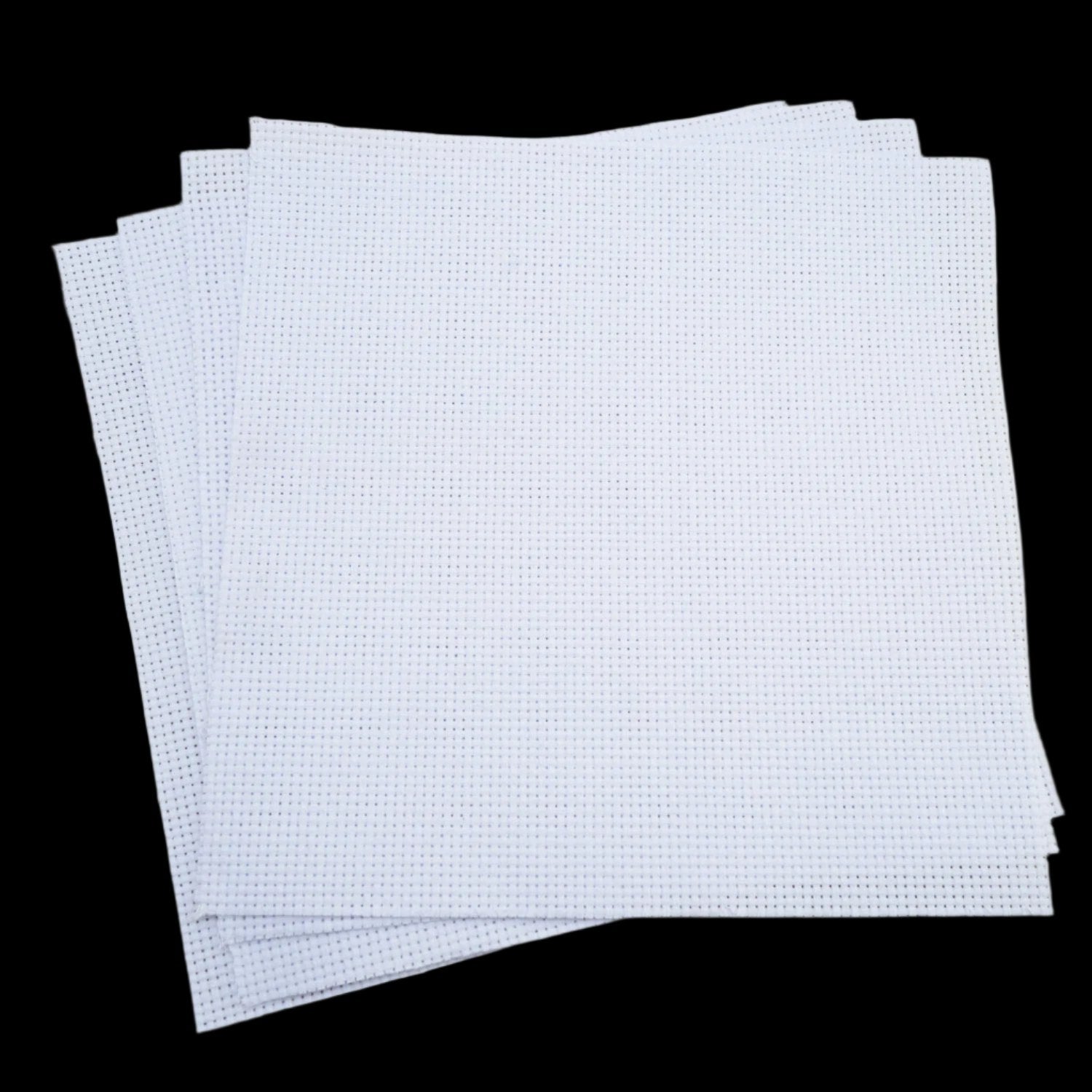 Embroidery Canvas Mesh Aida Matty Cloth 12x12 Inch Thread Count 11 CT (1 Piece) Fabric Sheet For Cross Stitching DIY Sewing [ac-sewsupp-00005-m1]