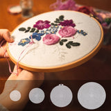 Embroidery Canvas Mesh Plastic Sheets Round (4 Sizes, 3, 4.5, 6, 7 Inch) Hole 2x2mm For DIY Crafts Bag Padding White For Cross Stitching Knitting [ac-sewsupp-00006-m35]