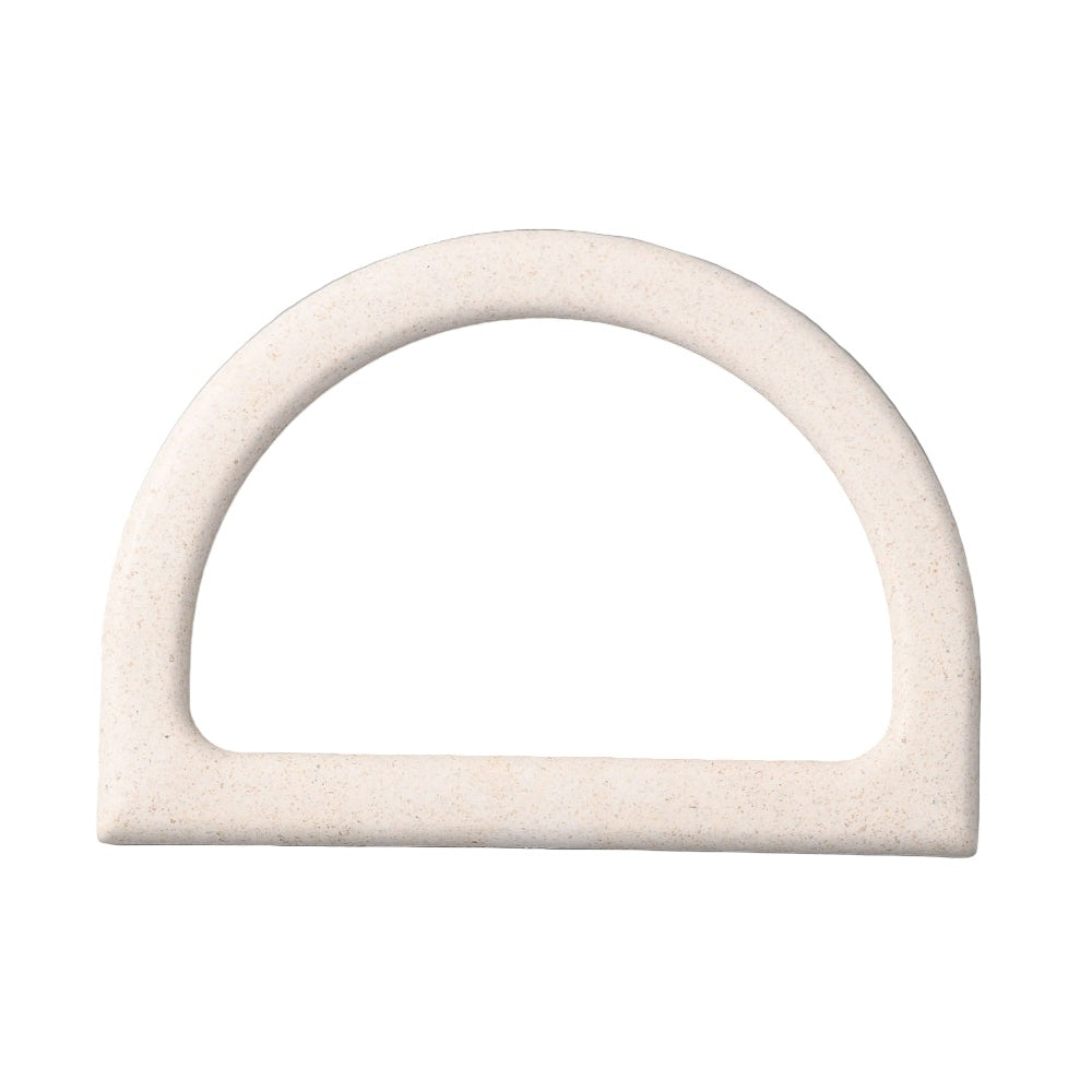 Plastic D Shape Purse Bag Handles (2 Pieces) 4.5x3.25 Inch 9mm White For Making Accessories Spare Replacements