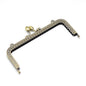 Bag Making Frame 7x3.25 Inch (1 PC) with Kisser Slide Lock Clasp Antique Bronze Color Metal Iron for DIY Purse Clutch Replacement Accessories