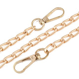 Alloy Twisted Bag Chains (1.2 Meter) With Clasp Lock Link 15x7x2 MM Light Gold Color Purse Sling Tote Replacement Parts Handles