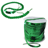 Sequins Chain Rolls (10 Meters) Thick Green 6 MM Round Paillettes For Sewing Accessories Garment Ornament Decorative Embellishments [ac-sewsupp-00010-m17]