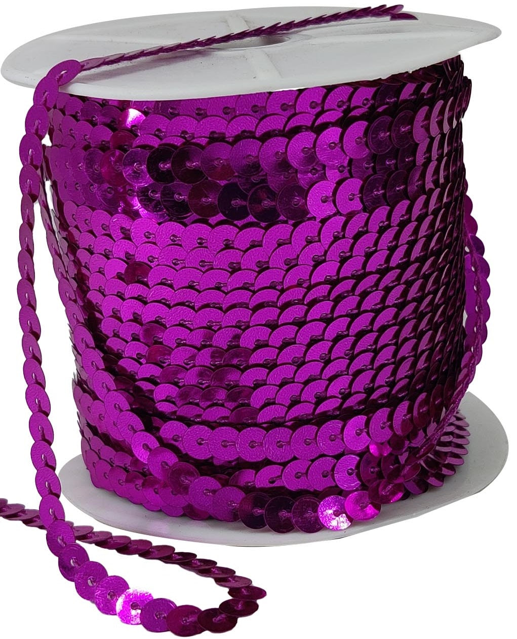 Sequins Chain Rolls (10 Mixed Colors, 1 Meter Each) 6 MM Round Paillettes For Sewing Accessories Garment Ornament Decorative Embellishments
