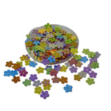 Plastic Sequins (1700+ Pieces) 7x7 MM 0.4 MM Thick 1.2 MM Hole Mixed Colors Flower Paillettes For Sewing Garment DIY Crafts Embellishments [ac-sewsupp-00011-m13]