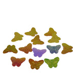 Plastic Sequins (40+ Pieces, 10 GMs Wt) 23x30 MM 0.5 MM Thick 1 MM Hole Mixed Colors Butterfly Paillettes For Sewing Garment DIY Crafts [ac-sewsupp-00011-m16]