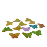 Plastic Sequins (40+ Pieces, 10 GMs Wt) 23x30 MM 0.5 MM Thick 1 MM Hole Mixed Colors Butterfly Paillettes For Sewing Garment DIY Crafts [ac-sewsupp-00011-m16]