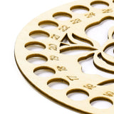 Wooden Embroidery Floss Thread Holder Organizer (1 Piece) 6 Inch / 15 CM 2 MM Thick Round Flower Pattern Needlework Cross Stitching Kit [jefs-dispcrdtool-00008-m2]