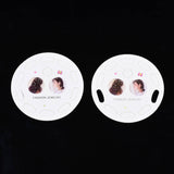 Mini Hair Claw Clips Accessories Display Hanger Cards (50 Pieces) 2.5 Inch 10 Slots Round White [jefs-dispcrdtool-00011-m1]