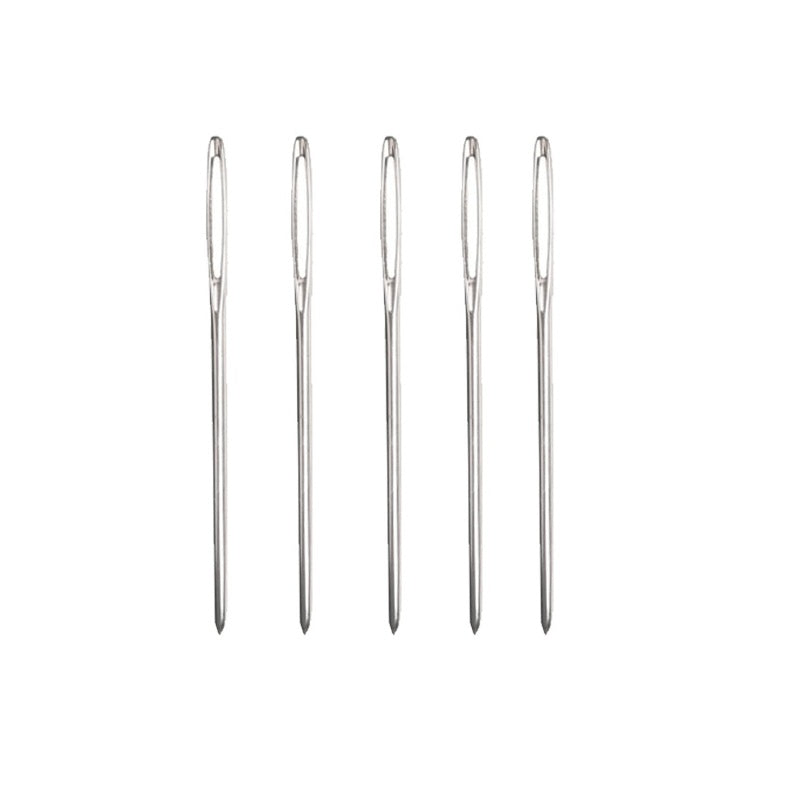 Iron Big Eye Blunt Sewing Needles (5 PCs) 2.35 Inch Thickness:2MM For Yarn Knitting Crochet Crafts