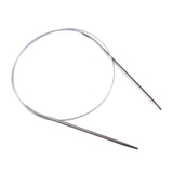 Wired Circular Stainless Sewing Needle 30 Inch 2.5 MM Thick + 1 Plastic Needle 2.75 Inch For Yarn Knitting Crochet Crafts