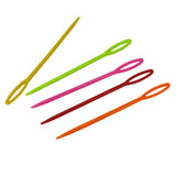 Plastic Sewing Needles (5 PCs, Random Colors) 3.5 Inch Thickness:6MM With Tip:3MM Hole:16x2 MM Children Safe For Yarn Knitting Crochet Crafts