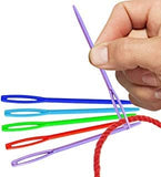 Plastic Sewing Needles (25 PCs, Random Colors) 2.75 Inch Thickness:4.5 MM With Tip: 1 MM Hole:15x1.5 MM Children Safe For Yarn Knitting Crochet Crafts