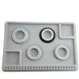 Plastic Beading Bracelet Anklet Designing Tray Board (1 Piece) For Jewellery Making Crafts 11.5x8x0.6 Inch Rectangle Grey [jefs-dispcrdtool-00174-m3]