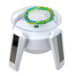Solar & Battery Power 360 Degree Rotating Display Stands (1 PC) White Color 5x3 Inch Plate Dia 3.25 Inch For Watches Jewellery Bracelets Rings Phones [jefs-dispcrdtool-00175-m3]