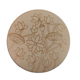 Pre-marked Laser Cut MDF Cutouts 10 Inch (1 Piece) Round Flower 3mm Thick Wood Shapes Bases For DIY Painting Arts Decoration Wall Hanging Gifts [jefs-embelshcabo-00003-m15]