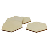 Wooden Bases Blanks 5.9x5.2x0.25 CM (4 Pieces) Hexagon For DIY Crafts Painting Arts Decoration Gifts [jefs-embelshcabo-00003-m1]