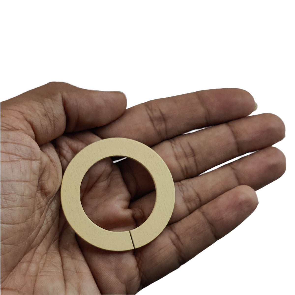Wooden Rings 45x2 MM (10 Pieces) Round For Sewing Macrame Crochet DIY Crafts Painting Arts Decoration [jefs-embelshcabo-00004-m9]