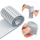 Mini 5 MM Self Adhesive Glass Mirror Stickers (1 Meter, 1650+ Pieces) Transparent Square For Embroidery Crafts Jewellery Making Decoration [jefs-embelshcabo-00005-m2]