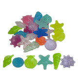 Acrylic Glow In the Dark Aquarium Sea Organism Shaped Stones (75+ Pieces) 2 to 3.5 CM Mixed Colors For Fish Tank Decoration Crafts [jefs-embelshcabo-00007-m3]