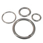 Stainless Steel Rings (45x6, 35x5, 78x7.5, 53x3.5 MM x 1 PC Each) Heavy Duty Silver Color For DIY Crafts Projects Macrame Dream Catchers Blinds