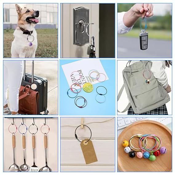 Stainless Steel Strong Cable Wire Keychain Cords Finished Dia 1.9 Inch Thickess 1.5 MM With Screw Clasps For ID Tags Luggage Multipurpose [jefs-gnrlcrftsupp-00004]