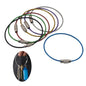 Stainless Steel Strong Cable Wire Keychain Cords Finished Dia 1.9 Inch Thickess 1.5 MM With Screw Clasps For ID Tags Luggage Multipurpose