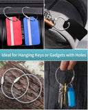 Stainless Steel Strong Cable Wire Keychain Cords Finished Dia 1.9 Inch Thickess 1.5 MM With Screw Clasps For ID Tags Luggage Multipurpose [jefs-gnrlcrftsupp-00005]