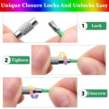 Stainless Steel Strong Cable Wire Keychain Cords Finished Dia 1.9 Inch Thickess 1.5 MM With Screw Clasps For ID Tags Luggage Multipurpose [jefs-gnrlcrftsupp-00005]