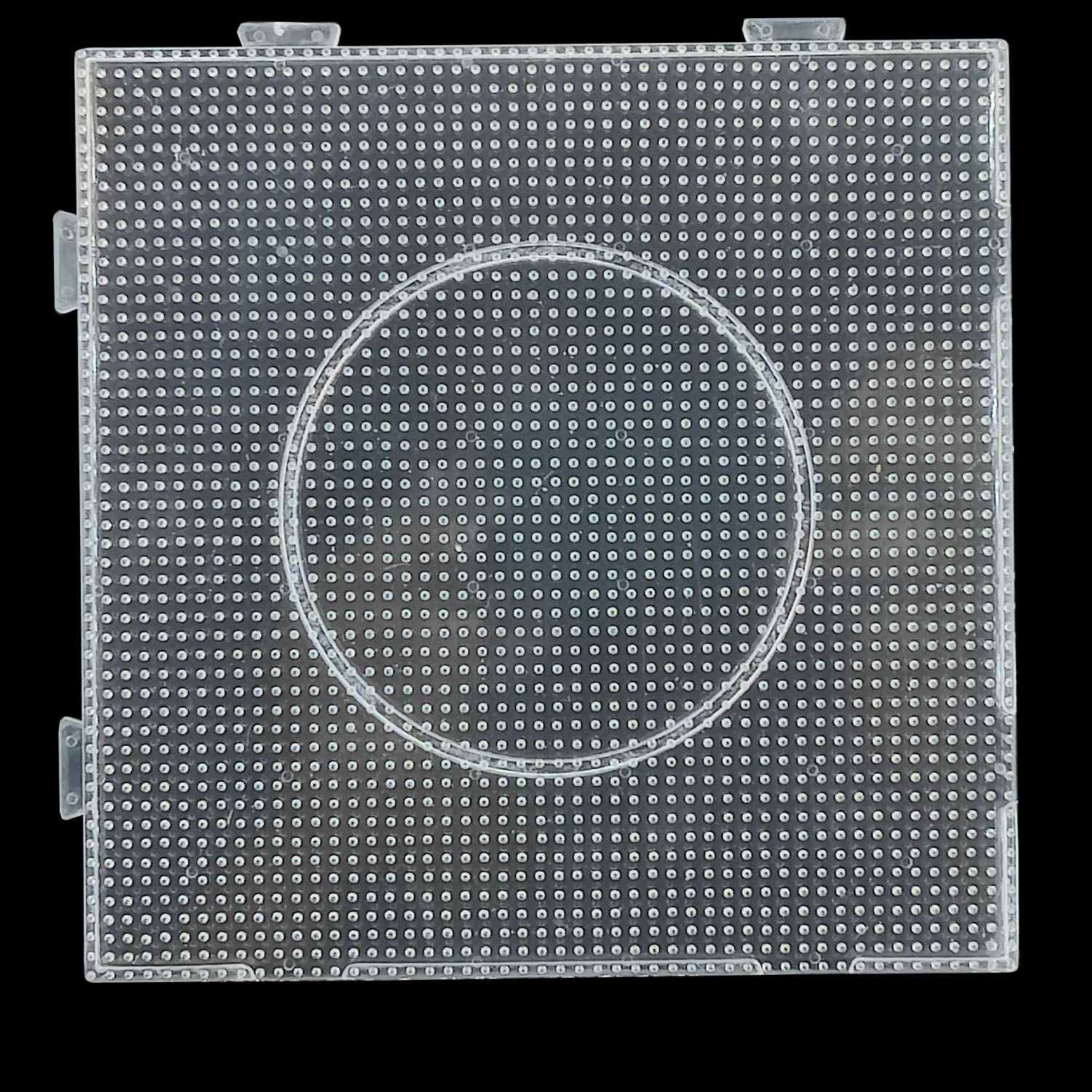 Plastic Pegboards For Aumni Crafts DIY Bead Fusion Kit And All Other Brands 3x2.5mm Mini Fuse Beads 140x140x20xmm Square Transparent Color (Sold as 1 piece)
