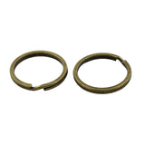 Vintage Key Chain Ring (10 Pieces) 21 MM Metal Iron Round Base Antique Bronze Color