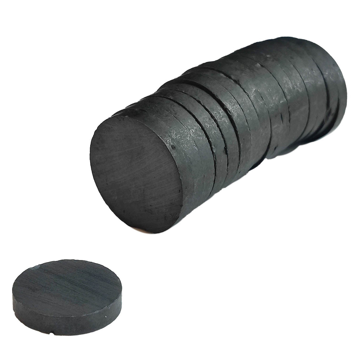 Ferrite Magnets 15x3 MM Round (10 Pieces) Dark Metal Color For DIY Crafts Projects Jewellery Decoration Utilities [jefs-gnrlcrftsupp-00048-m5]