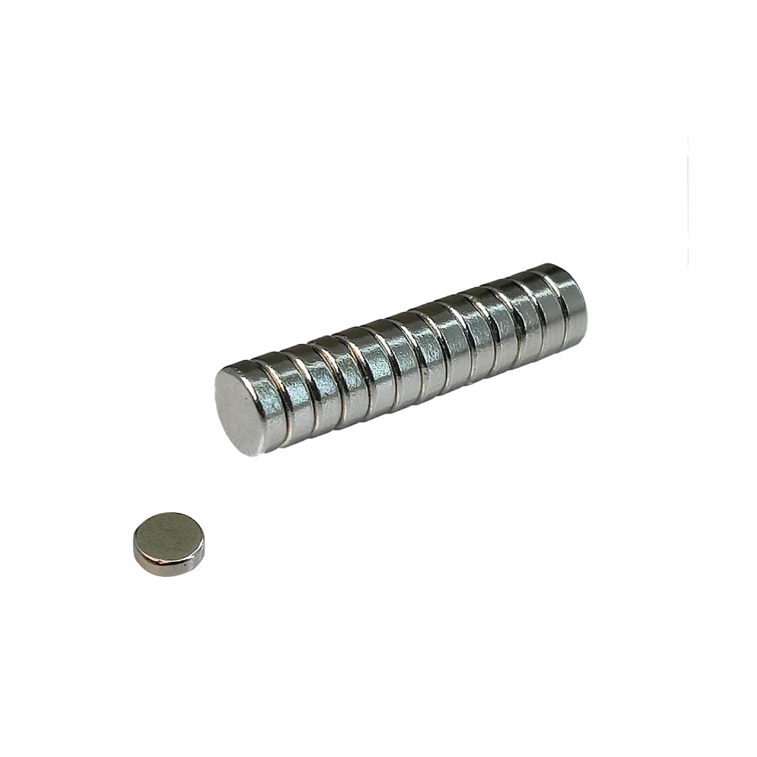 Small Durable 6x2 MM Magnets (10 Pieces) Silver Color NeoDymium Stationary White Board Use [jefs-gnrlcrftsupp-00048-m7]