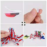 Plastic Wiggle Googly Eyes 10 MM (25 Pieces, Mixed Colors) Round Self Adhesive For Doll Toy Making DIY Crafts [jefs-gnrlcrftsupp-00051-m1]