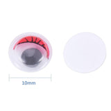 Plastic Wiggle Googly Eyes 10 MM (25 Pieces, Mixed Colors) Round Self Adhesive For Doll Toy Making DIY Crafts [jefs-gnrlcrftsupp-00051-m1]