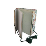 Vintage Handmade Journal Notebook (1 PC x 50 Pages) 6x8 Inch Bamboo Sticks Organic Cotton Papers Thread Tassle Lock Personal Gifts Multicolor [jefs-offcstnry-00003-m10]