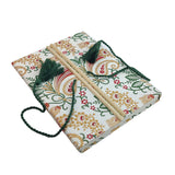 Vintage Handmade Journal Notebook (1 PC x 50 Pages) 6x8 Inch Bamboo Sticks Organic Cotton Papers Thread Tassle Lock Personal Gifts Multicolor [jefs-offcstnry-00003-m10]