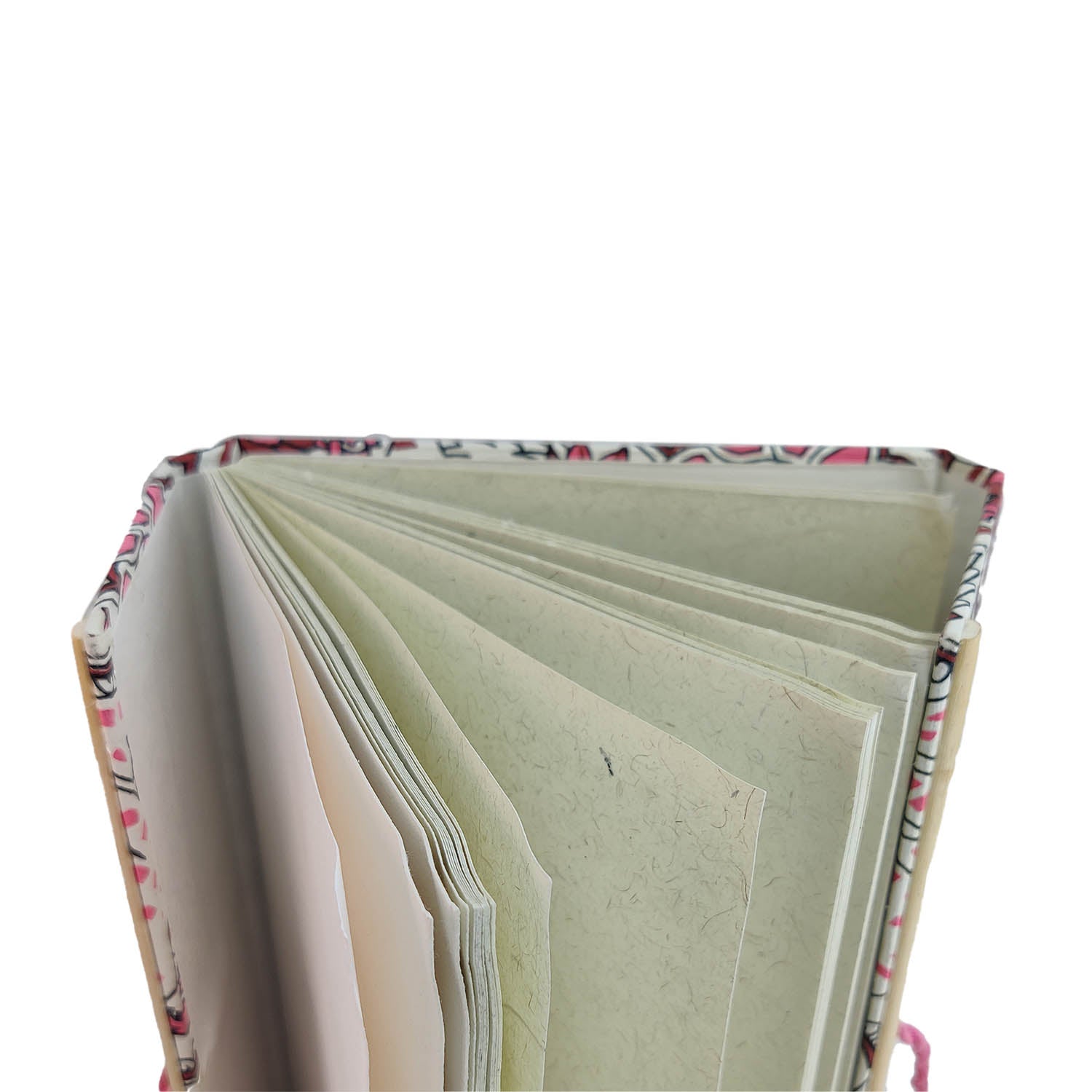Handmade Vintage Journal Notebook (1 PC x 50 Pages) 6x8 Inch Bamboo Sticks Organic Cotton Papers Thread Tassle Lock Personal Gifts Multicolor [jefs-offcstnry-00003-m11]