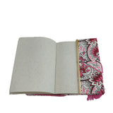 Handmade Vintage Journal Notebook (1 PC x 50 Pages) 6x8 Inch Bamboo Sticks Organic Cotton Papers Thread Tassle Lock Personal Gifts Multicolor [jefs-offcstnry-00003-m11]