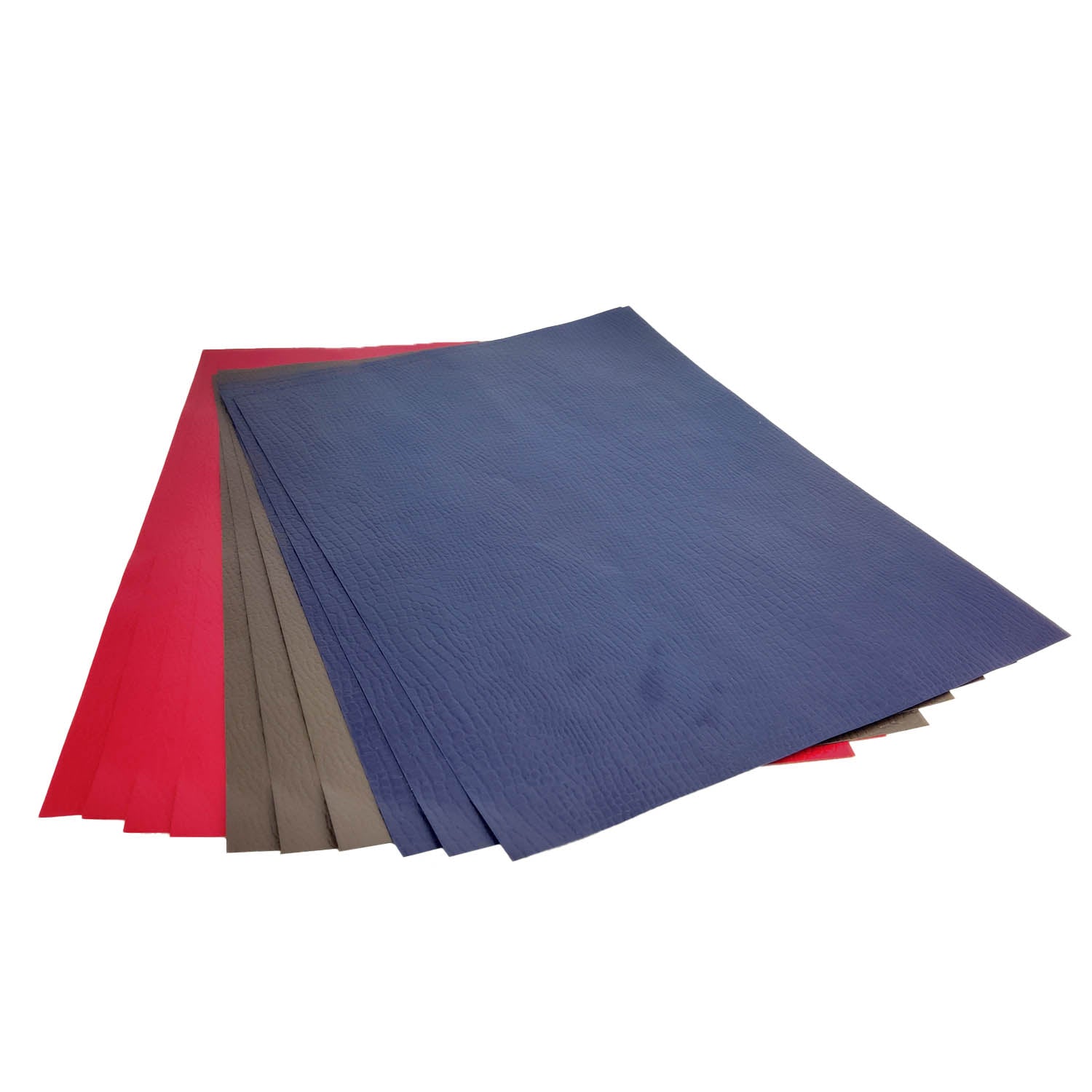 Alligator Case Binding Papers (10 Sheets, Brown Blue Red, 120 GSM, A4 Size) For Art & Crafts Invitation Boxes Luxury Packaging Gift Wrap