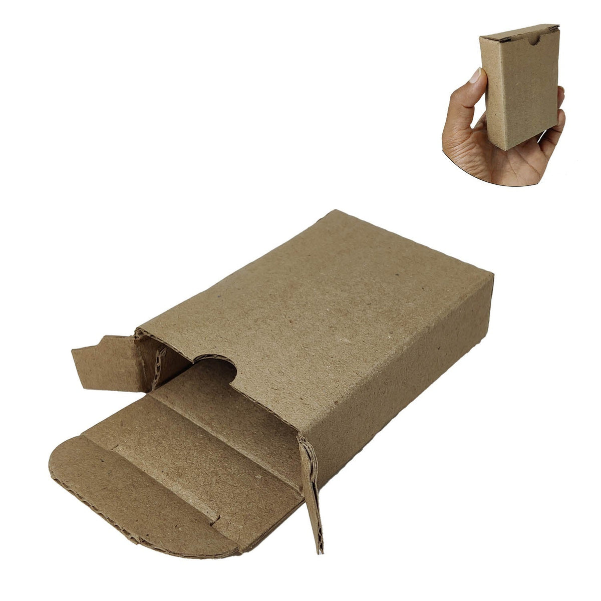 Small Corrugated Tuck In Packing Box 3.5x2.5x1 Inch / 9 x 6.5 x 2.5 CM Brown (Pack of 10) Multipurpose Packaging