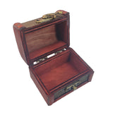 Vintage Wooden Jewellery Gift Box 8x6x6 CM (1 PC) Retro Vanity Storage For Chains Earrings Bracelets Accessories Keychains